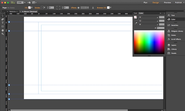 Adobe Muse editor