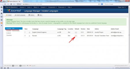 Установка Joomla на Денвер. Русификация сайта на joomla