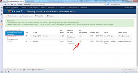 Установка Joomla на Денвер. Русификация админ панели joomla
