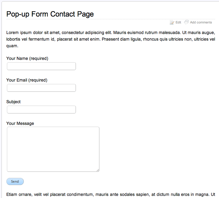 wordpress form insert