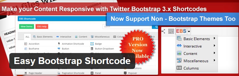 плагин Easy Bootstrap Shortcode