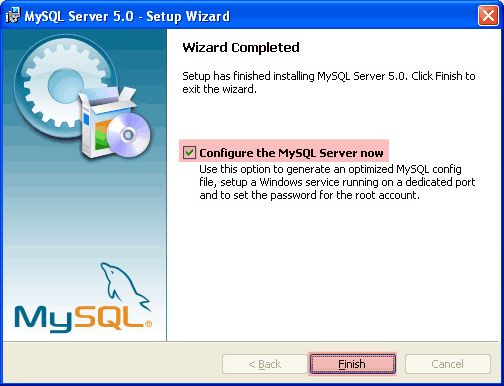 Конфигурирование сервера MySQL под Windows