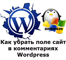 Как убрать поле сайт в комментариях WordPress