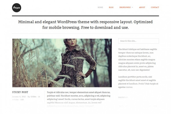 Origin blog template