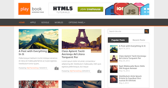 Playbook wordpress theme