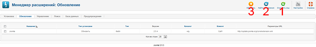 Обноыление Joomla