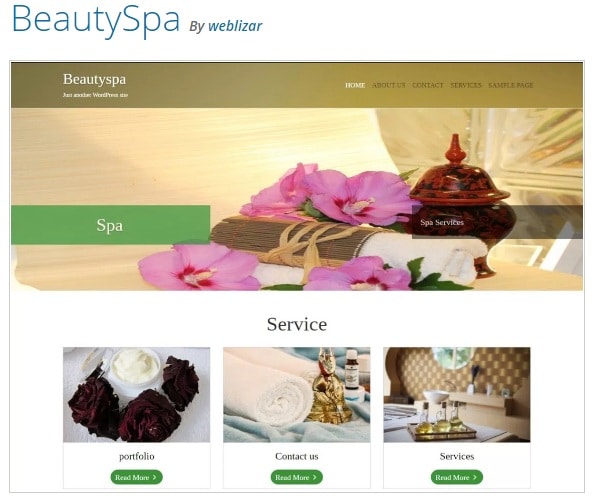 Beautyspa тема WordPress