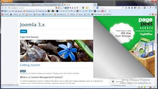 Оригинальный угловой баннер на Joomla сайте Page Peel Banner