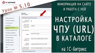 Установка ЧПУ в каталоге (1С Битрикс). Урок 5.10 - Информация на сайте