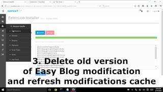 How to update Easy Blog Simple extension for Opencart from v1.0 to v2.0