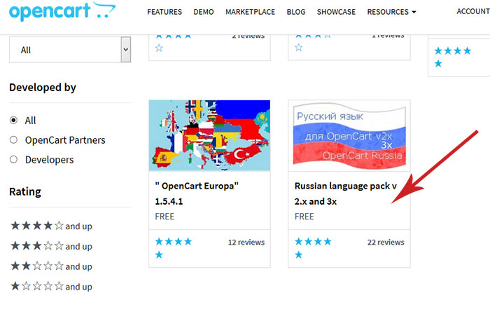 Как русифицировать OpenCart