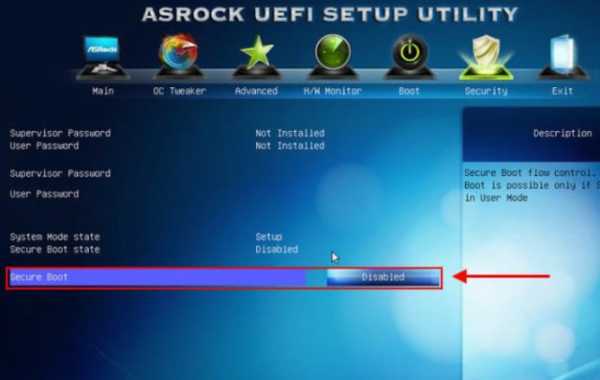 Как отключить uefi в биосе